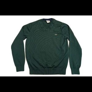 Mens Lacoste V Neck Sweater Sz 3